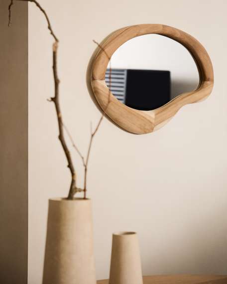 Зеркало Selem 68x44 см в деревянной раме с натуральной отделкой 