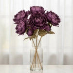 Искусственные цветы «FLOWERS GLAMOUR» 60см Пионы 2 цветка лиловые