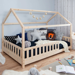 Одноярусная кровать Домик 90x200 см из сосны без отделки