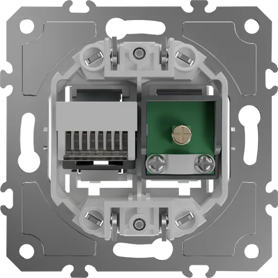 Donel D16 Механизм розетки RJ45/TV cat.5,ClassE-8/0-2400 МГц
