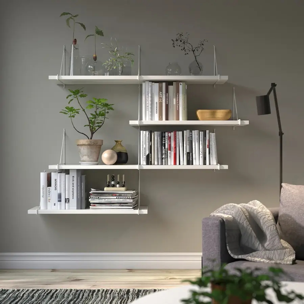 Полка настенная - BERGSHULT/PERSHULT IKEA/БЕРГСХУЛЬТ/ ПЕРСХУЛЬТ ИКЕА, 31х32х1 см, белый