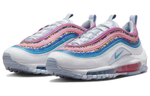 Nike Air Max 97 SE leather non-slip wear-resistant low-top sports casual shoes GS white blue powder