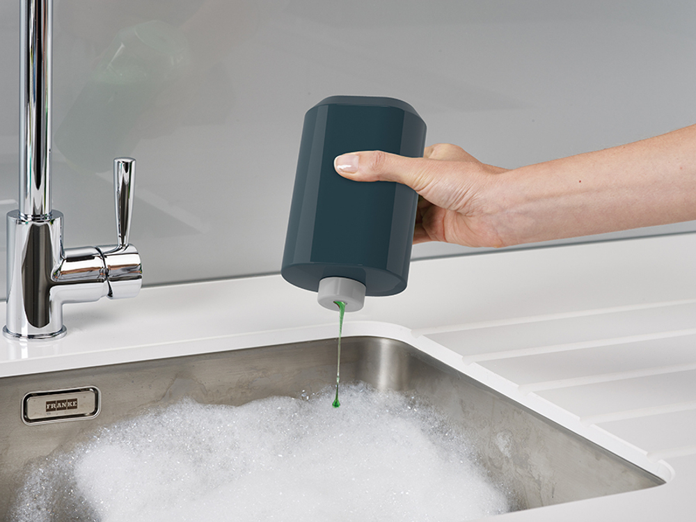 Органайзер для раковины с дозатором для мыла и бутылочкой sinkbase plus серый