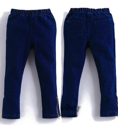 Джинсы детские слим утепленные с резинкой на талии