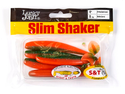 Мягкая съедобная приманка LJ Pro Series Slim Shaker 4in (100 мм), цвет T56, 6 шт