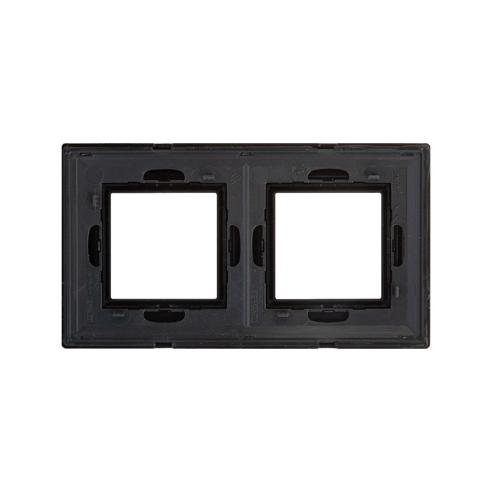 Рамка из металла, "Avanti", черная, 2 поста (4 мод.)