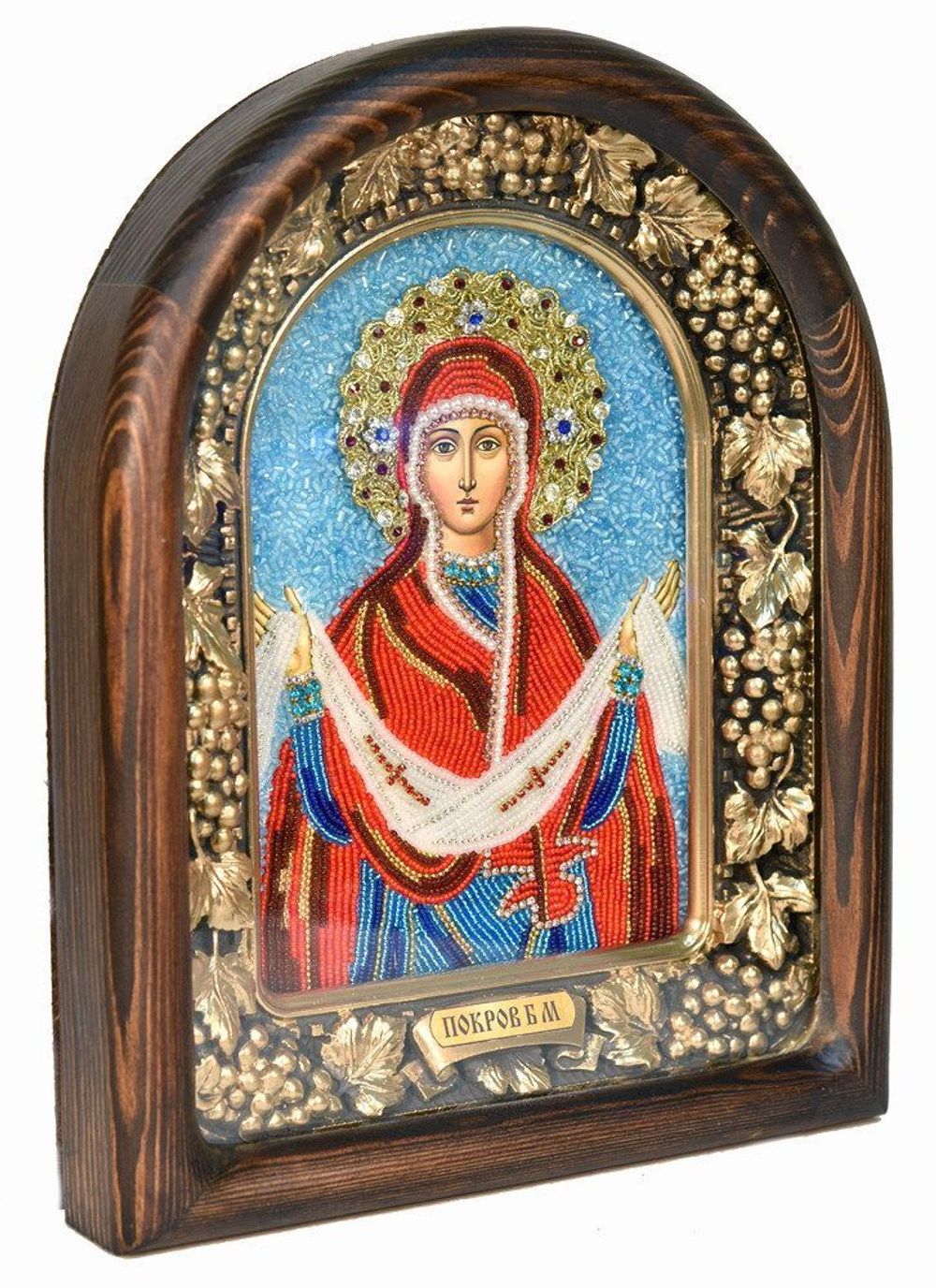 Икона Покров Пресвятой Богородицы бисер