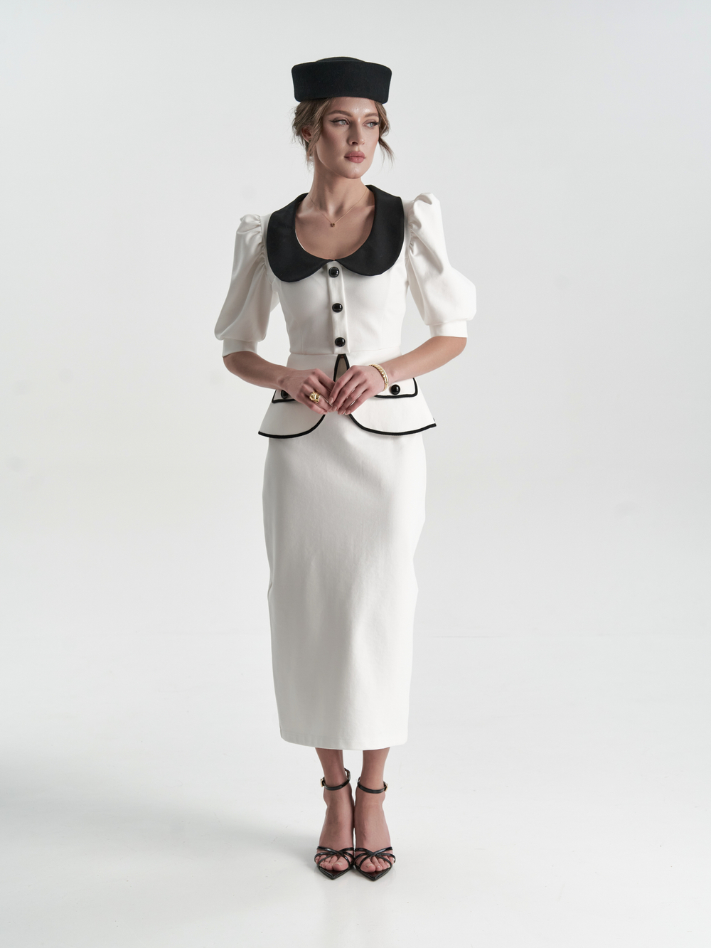 Юбка "Жена президента" в белом оттенке