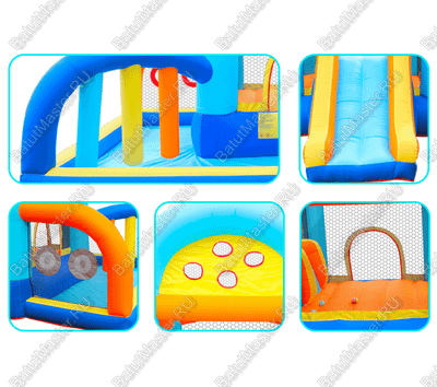 Батут для детей для дома "Веселая игра" 4*4*2,5 м