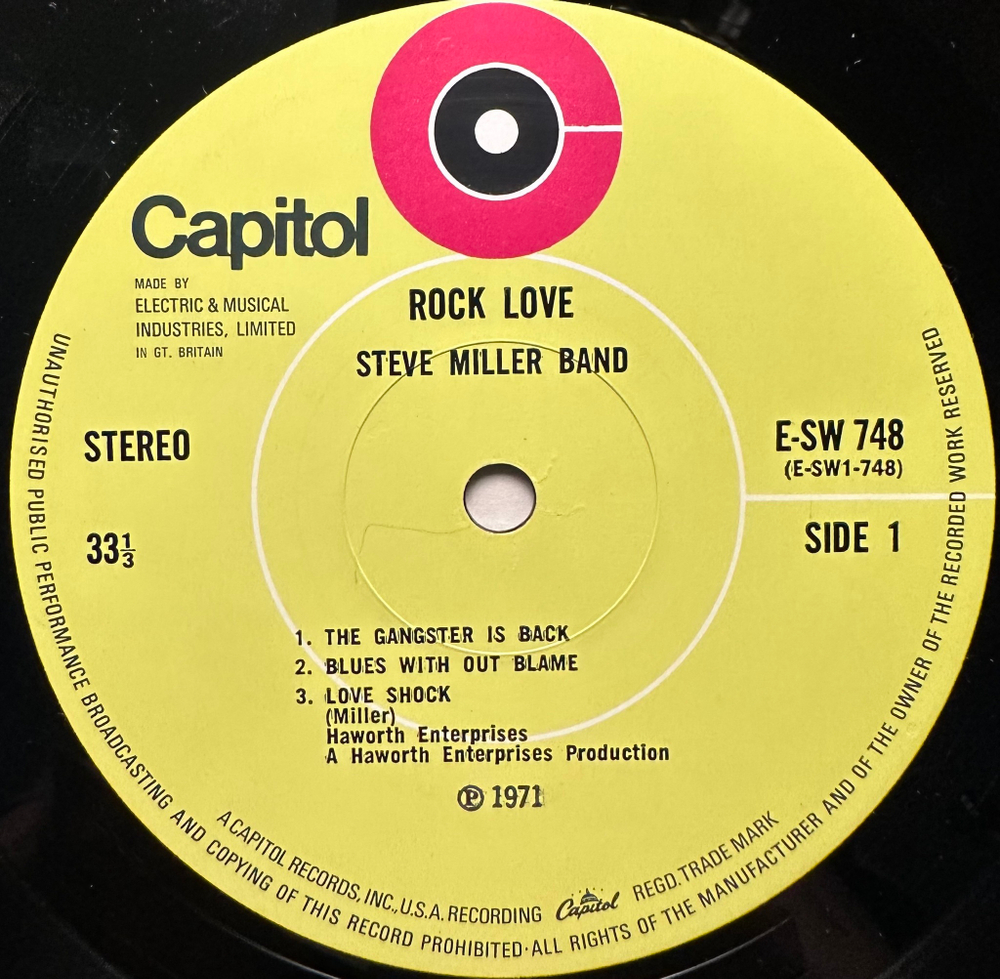 Steve Miller Band - Rock Love (Англия 1971г.)