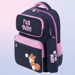 Рюкзак ЮНЛАНДИЯ COMPLETE, с пеналом в комплекте, эрго-спинка, "Nice fox", 42х29х14 см, 270664