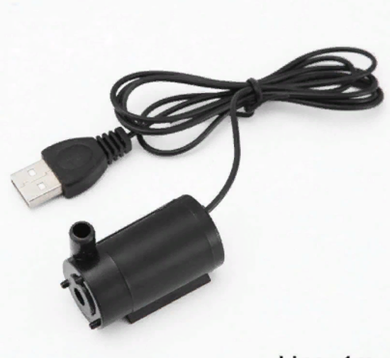 Насос для аквариума DC3V-5V с разъемом USB (черный)