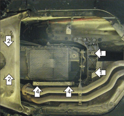 Защита КПП. 2 мм, Сталь. для BMW 5 (e60) 2003-2007 MOTODOR.00217