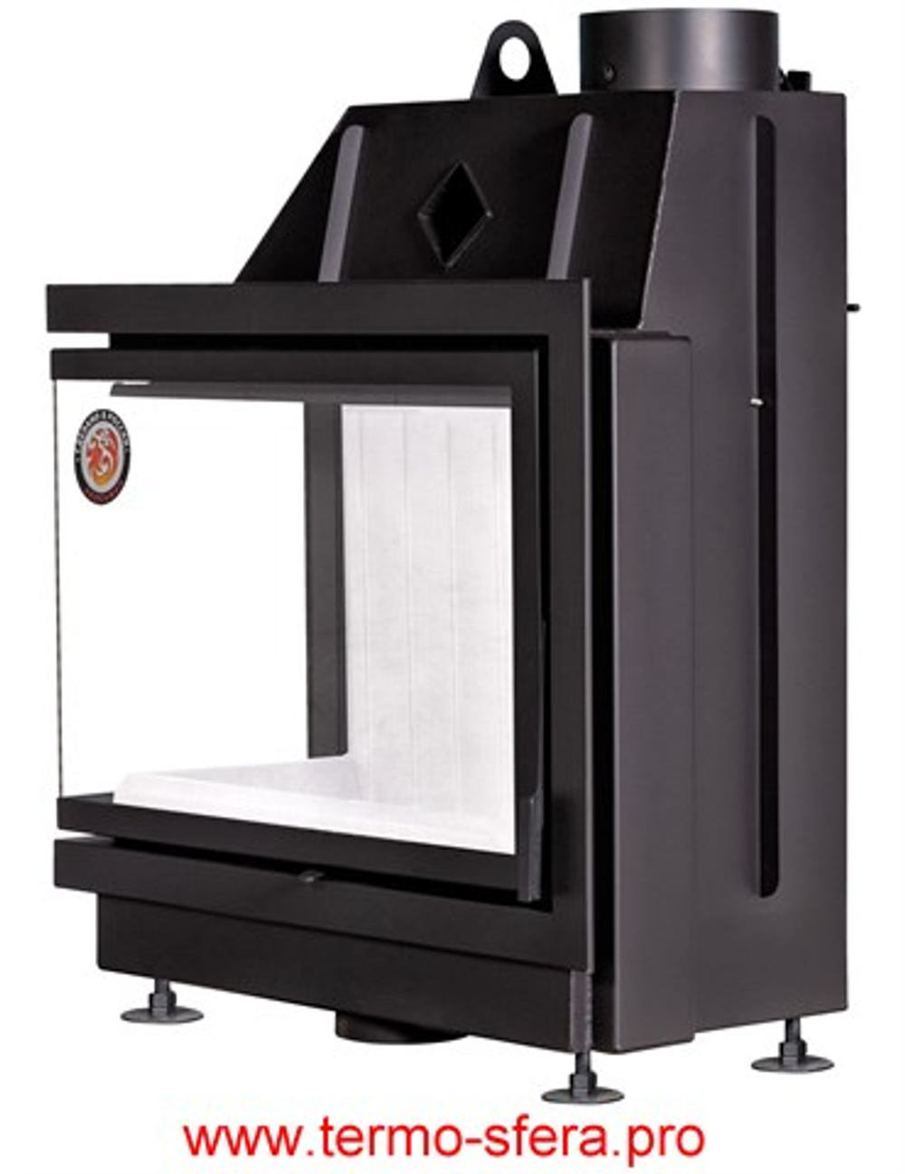 Каминная топка Экокамин Альфа 700 L два стекла левая