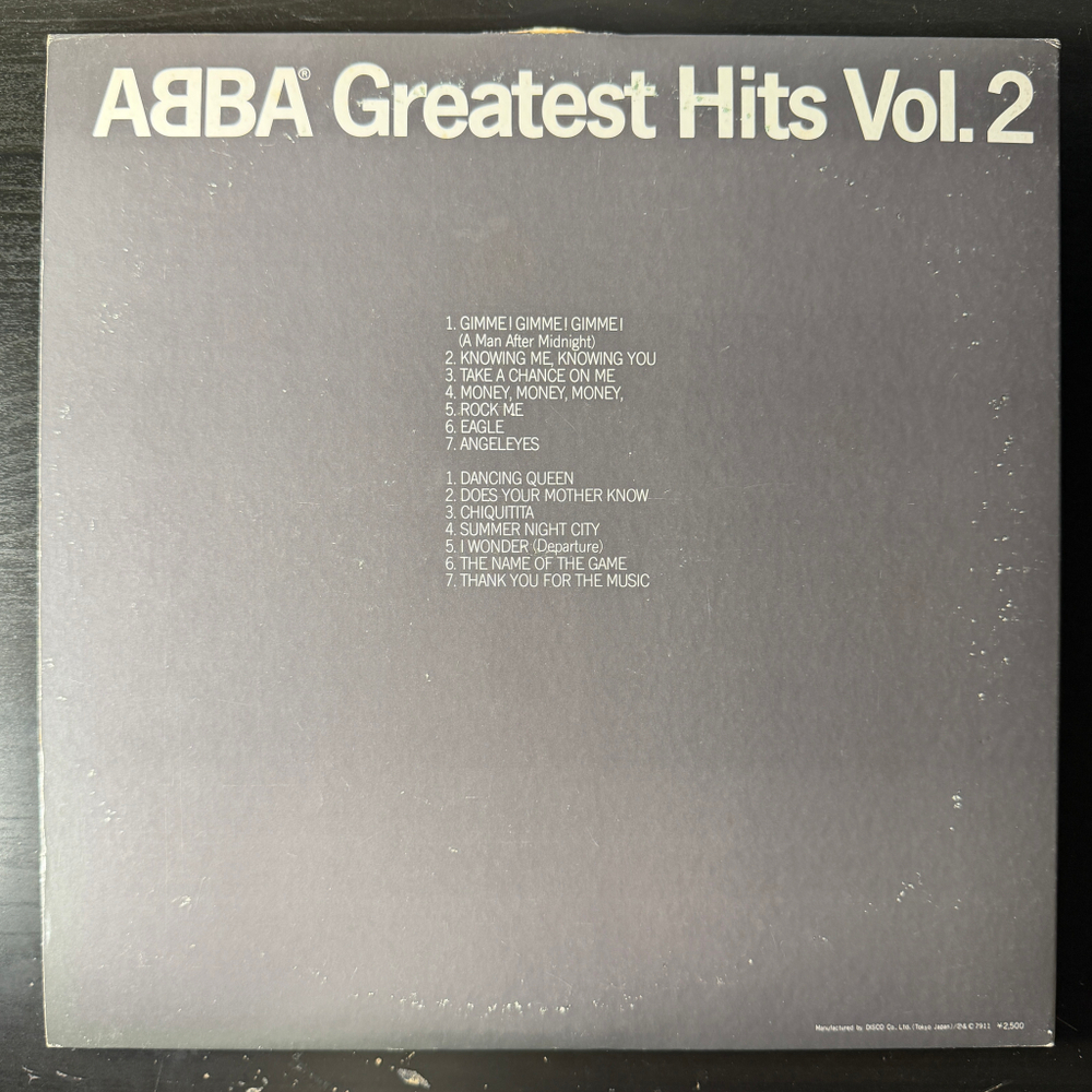 ABBA ‎– Greatest Hits Vol. 2 (Япония 1979г.)