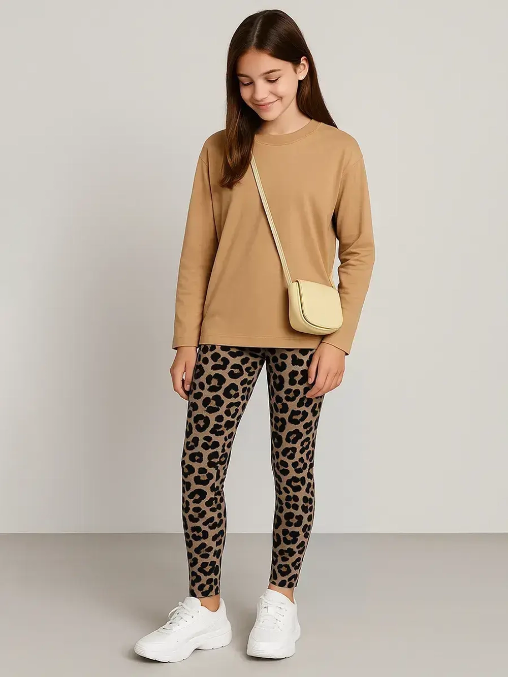 Костюм для девочки леопардовый на осень