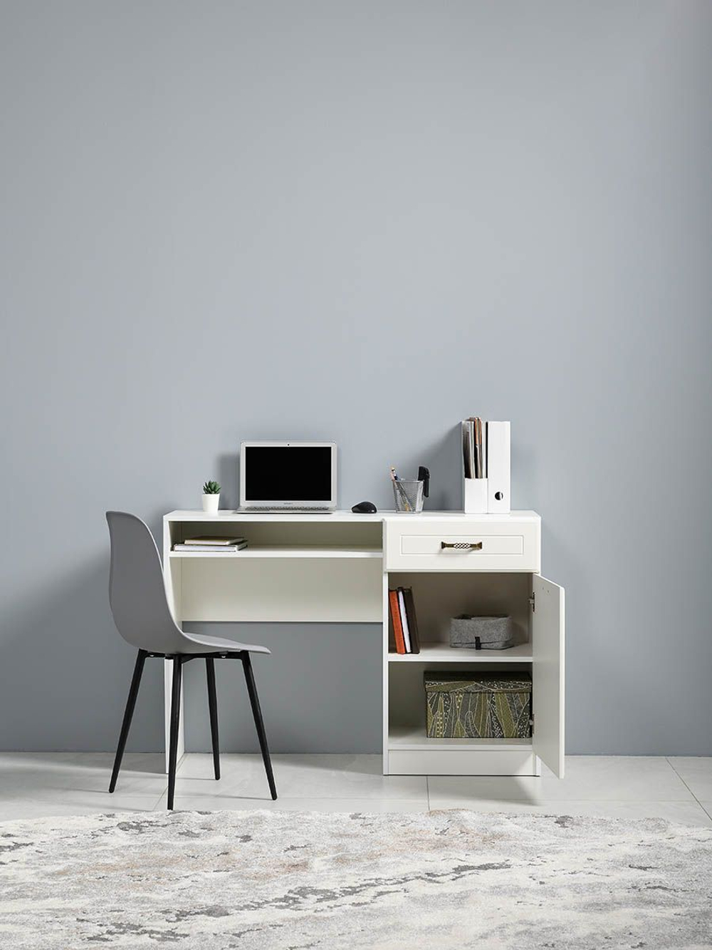 Ливерпуль Стол туалетный 12.46.01 Белый/Ясень ваниль