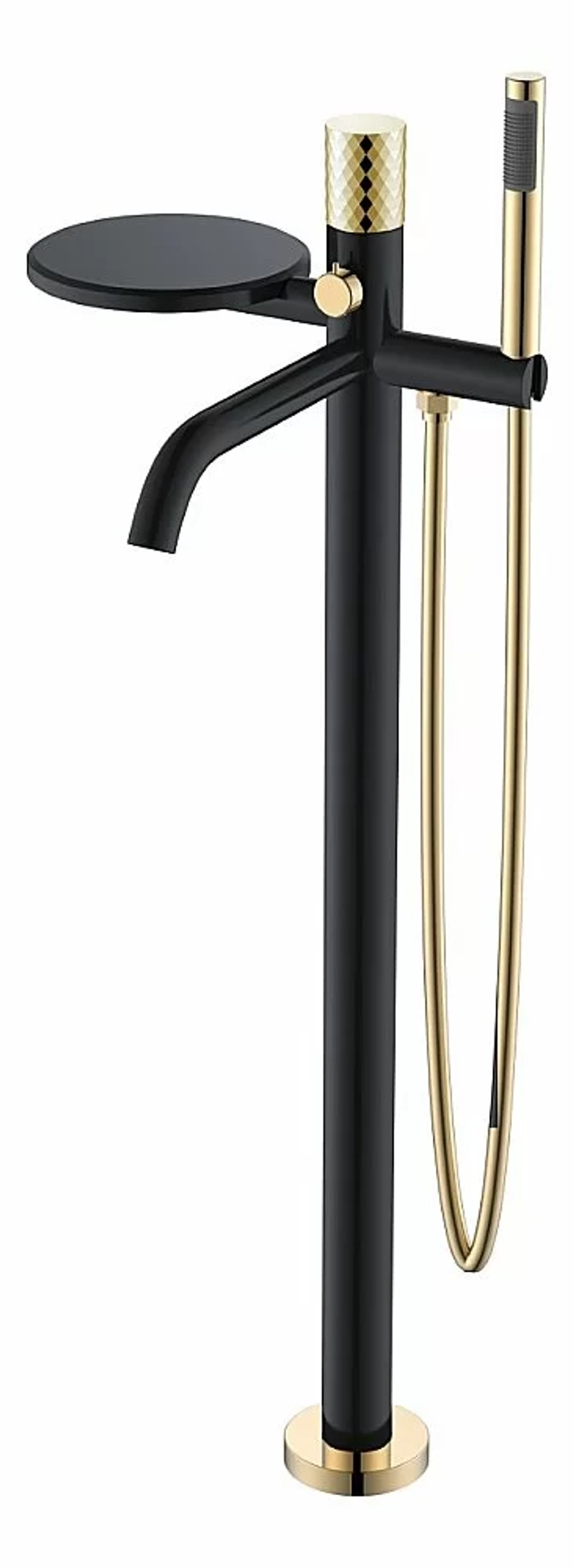 Смеситель для ванны Boheme STICK BLACK DIAMOND GOLD 129-BG черный/золото