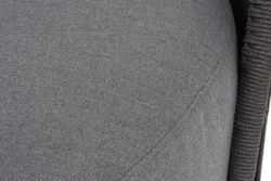 "Монтелла" кресло плетеное из роупа, каркас алюминий темно-серый (RAL7024) муар, роуп темно-серый круглый, ткань темно-серая 027