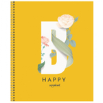 Тетрадь 48л., А5, клетка, Канц-Эксмо "Love yourself", гребень, мелованный картон, выб.лак, глиттер, перламутр, 5 дизайнов