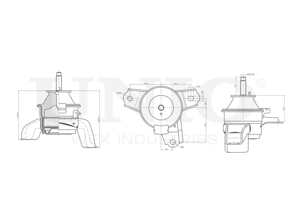 Опора двигателя правая UNIO RMP-15063