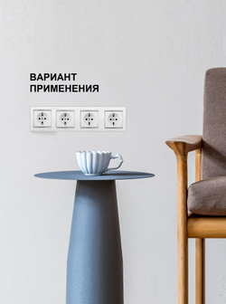 77 4454 Рамка 4 поста белая