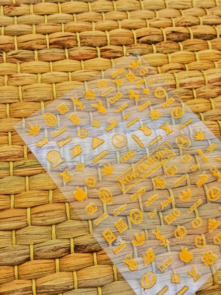 Наклейки NogteModa NEON ORANGE 014