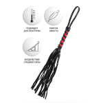 Черно-красный флоггер 45см ToyFa Anonymo 310004