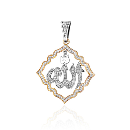 Подвеска с бриллиантом  из комбинированного золота JA-P-1П682332