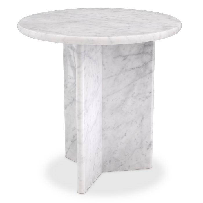 Журнальный столик Eichholtz Table Pontini honed white marble 115219