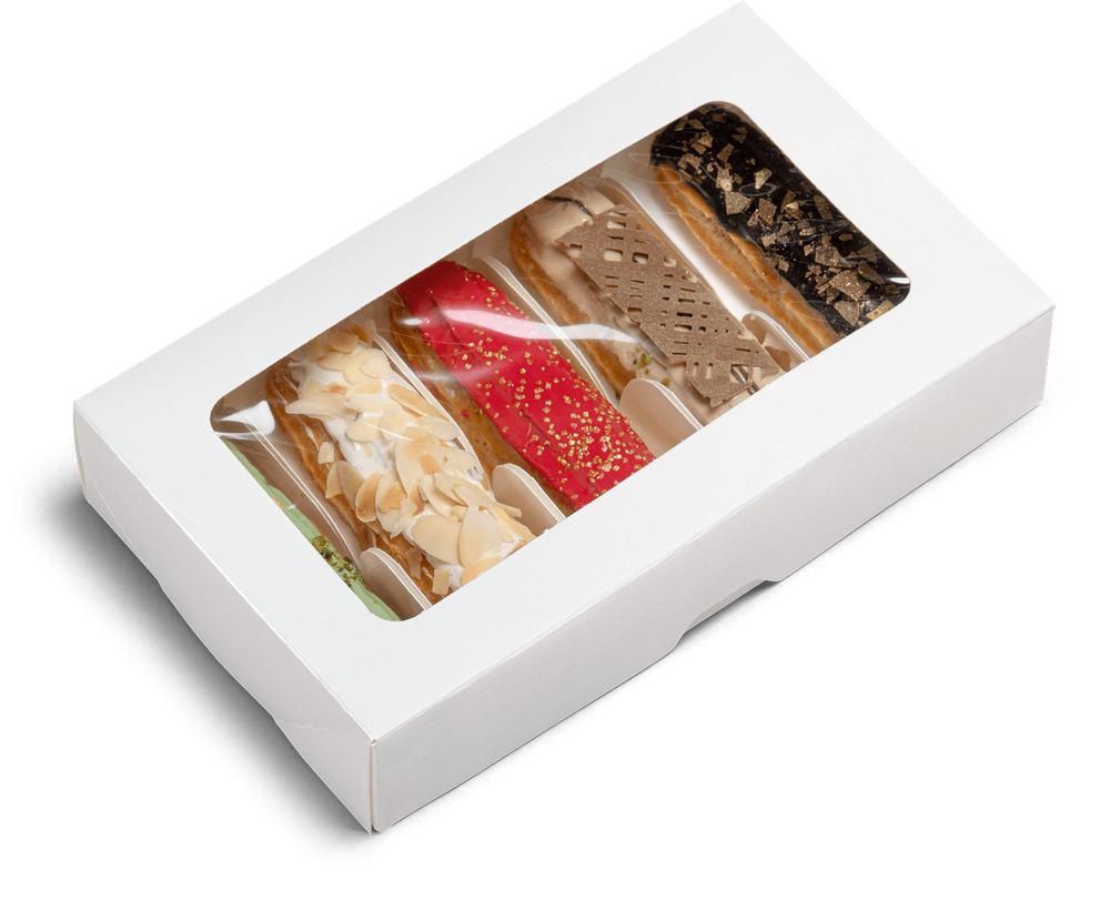 Коробка ForG ECLAIR 5 (для эклеров) Белый, 25*15*5 см