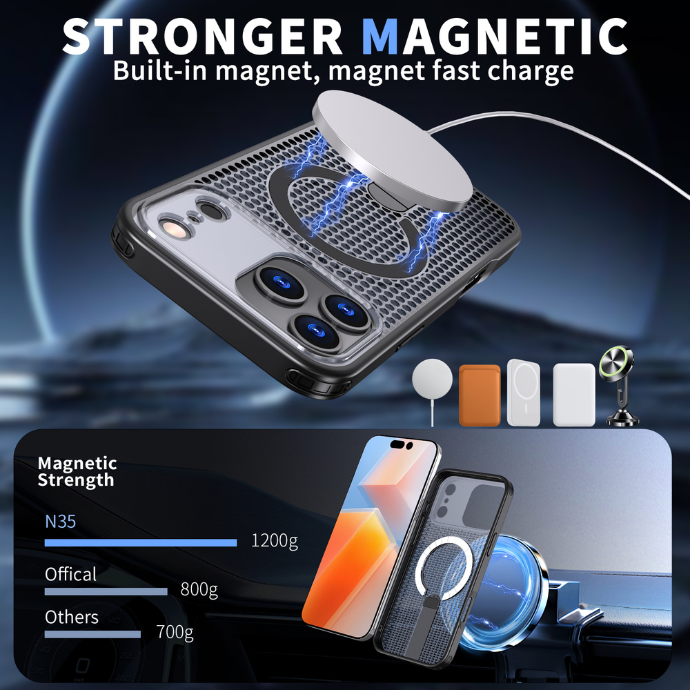Прозрачный чехол Mesh Pro Magnetic Case для iPhone 17 Pro Max
