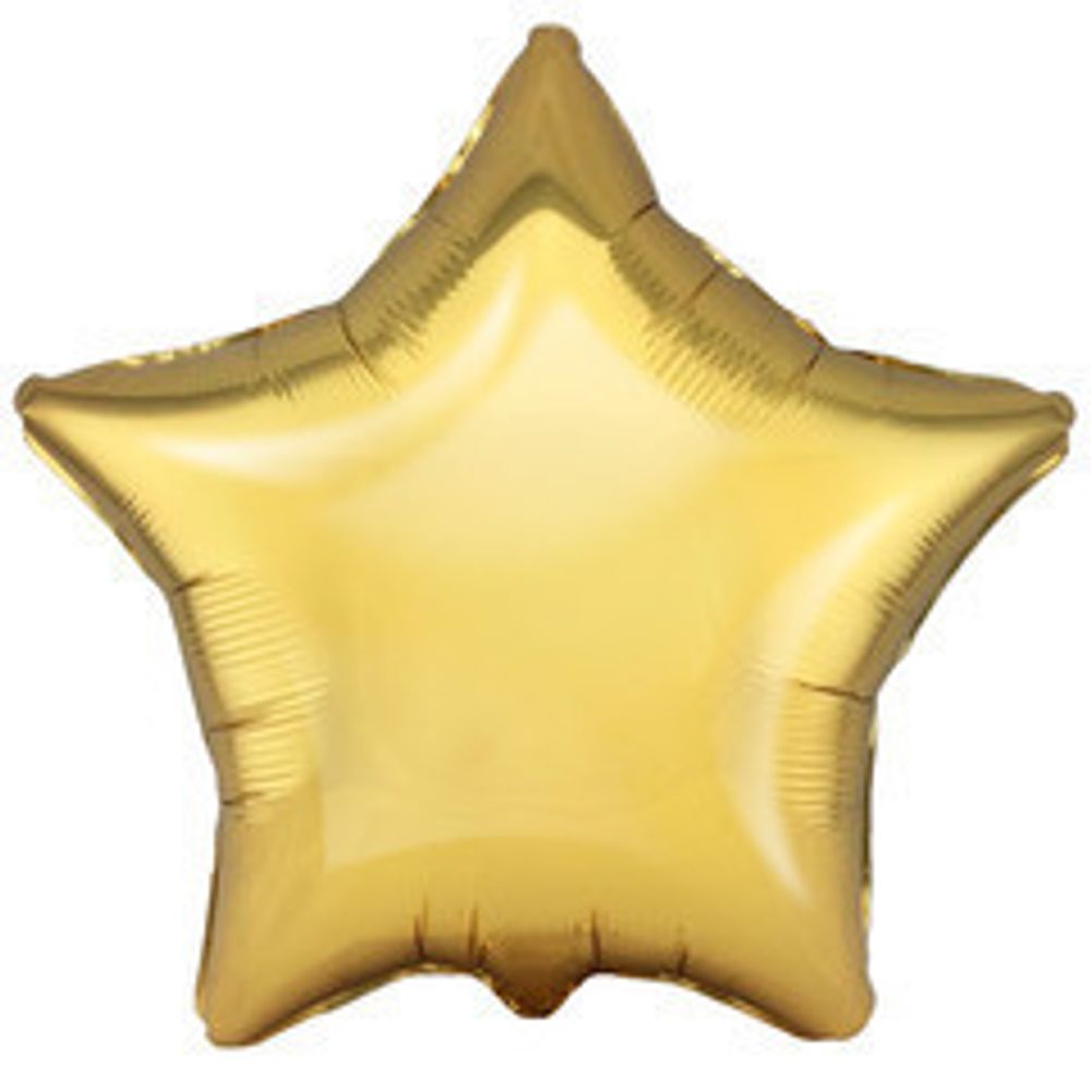 Шар F 18"/48 см Звезда, Античное золото, 1 шт.  (БГ-15)