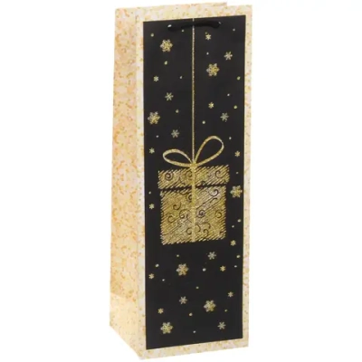 Пакет под бутылку «Новогоднее чудо» 12*35*9 см