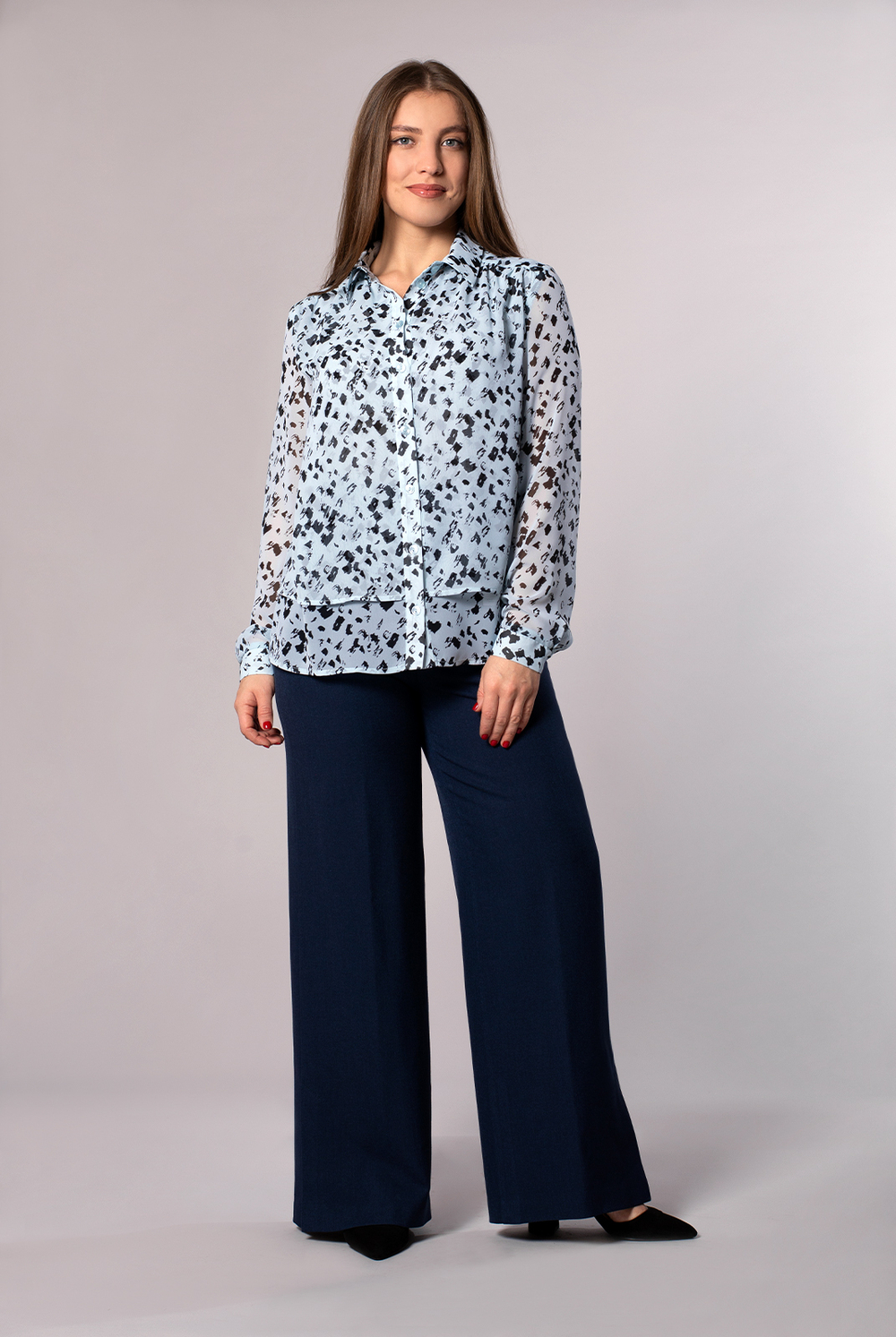 Блузка женская 1700оп, графика гол #284ГГо091700оп