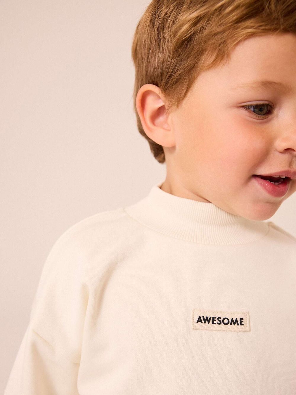 Толстовка и брюки карго в комплекте для мальчика Next B67-721, Молочный, Коричневый