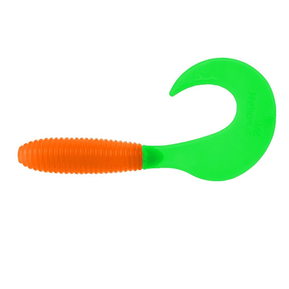 Твистер несъедоб. Credo 3,35"/8,5 см Orange & Green 100шт. (HS-11-025-N) Helios