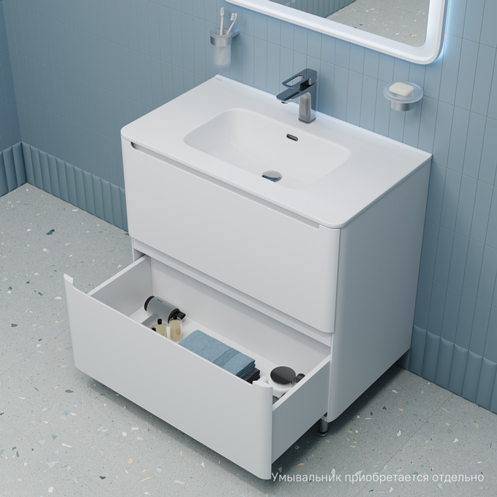 Тумба напольная IDDIS Edifice, белая, 80 см, EDI80WFi95