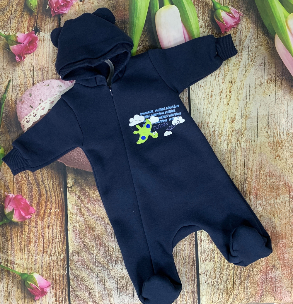 Комбинезон с капюшоном Модель: 19-1 (фн) АртТема (ИП Лахитова И.И.) (Цвет: Синий, Размер: 68)