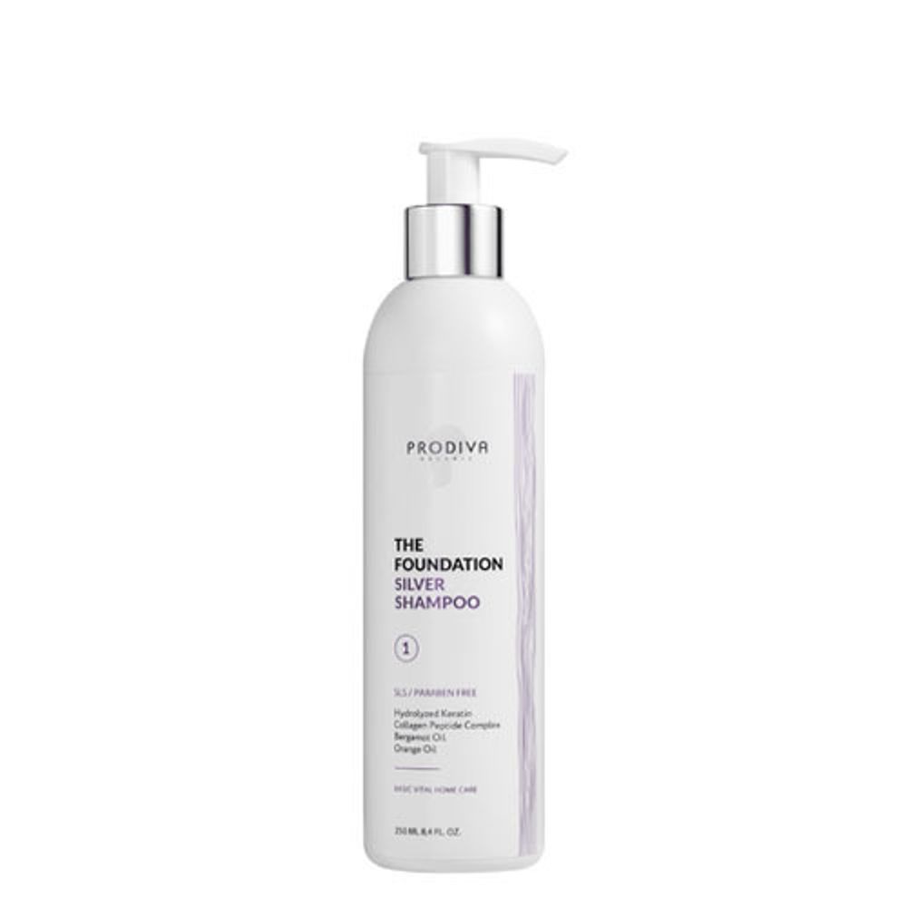 Prodiva Silver The Foundation Shampoo - Шампунь серебристый тонирующий для осветленных волос АКЦИЯ!