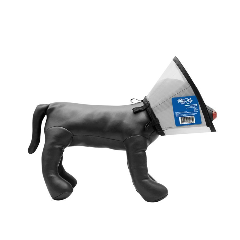 Воротник VitaVet PRO защитный, на липучке, размер 7, высота 30 см