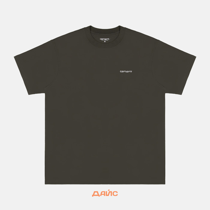 Футболка мужская Carhartt WIP Script Embroidery артикул:I030435_cypress - купить в магазине Дайс