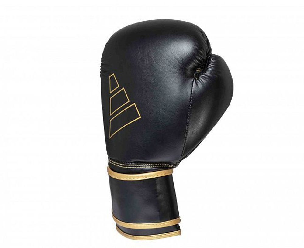 Перчатки боксерские Hybrid 80 черно-золотые adiH80