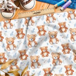 Ткань премиум интерлок толпа игрушечных медведей