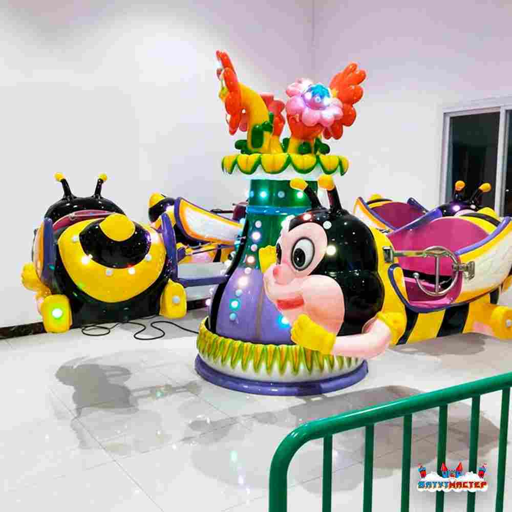 Электрическая Аттракцион карусель «Пчёлки», 4×4×1,9 м