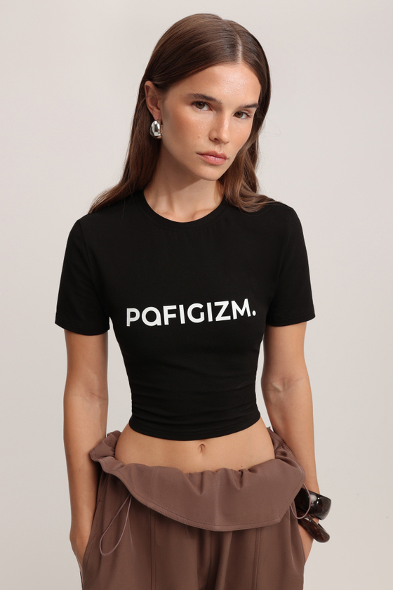 Футболка-кроп slim fit