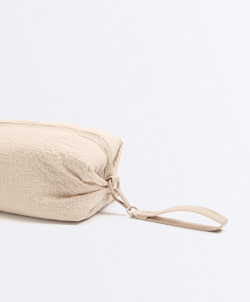 Oysho Текстурированная косметичка, экрю