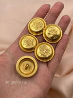 Пуговицы герб13 матовое лимонное золото