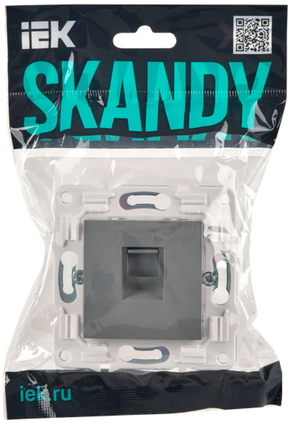 SKANDY Розетка компьютерная RJ45 кат.6 SK-K02Gr серый IEK