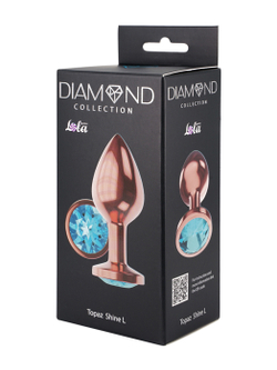 Анальная Пробка Diamond Topaz Shine L Розовое Золото 4026-02lola